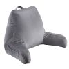 VEVOR Reading Pillow, Standard Size Bed Pillow with Shredded Memory Foam, Back Pillow with 3 Pockets and Washable Short Velvet Cloth, Top with Handle