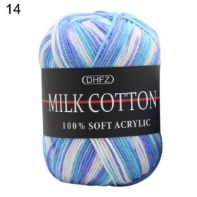 Three Section Dyed Multi-color Jacquard Score Lines With Medium Thick Lines (Option: Blue white)